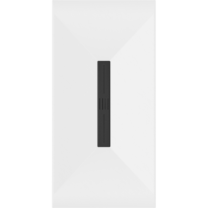 Mexen Toro téglalap alakú zuhanytálca SMC 150 x 80 cm, fehér, fekete burkolat - 43108015-B
