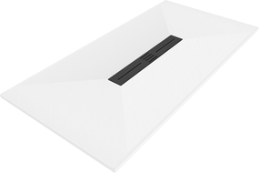 Mexen Toro téglalap alakú SMC zuhanytálca 180 x 80 cm, fehér, fekete takaróelem - 43108018-B