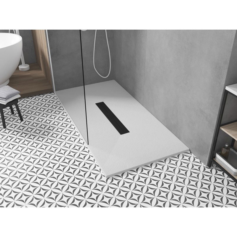 Mexen Toro cabină de duș dreptunghiulară SMC 200 x 90 cm, alb, mască neagră - 43109020-B