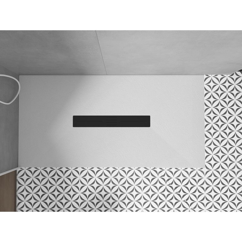 Mexen Toro cadă de duș dreptunghiulară SMC 150 x 90 cm, alb, capac de mascare negru - 43109015-B