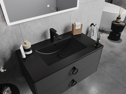 Mexen Atena chiuvetă încastrată în blat 81 x 46 cm, negru mat - 25018070