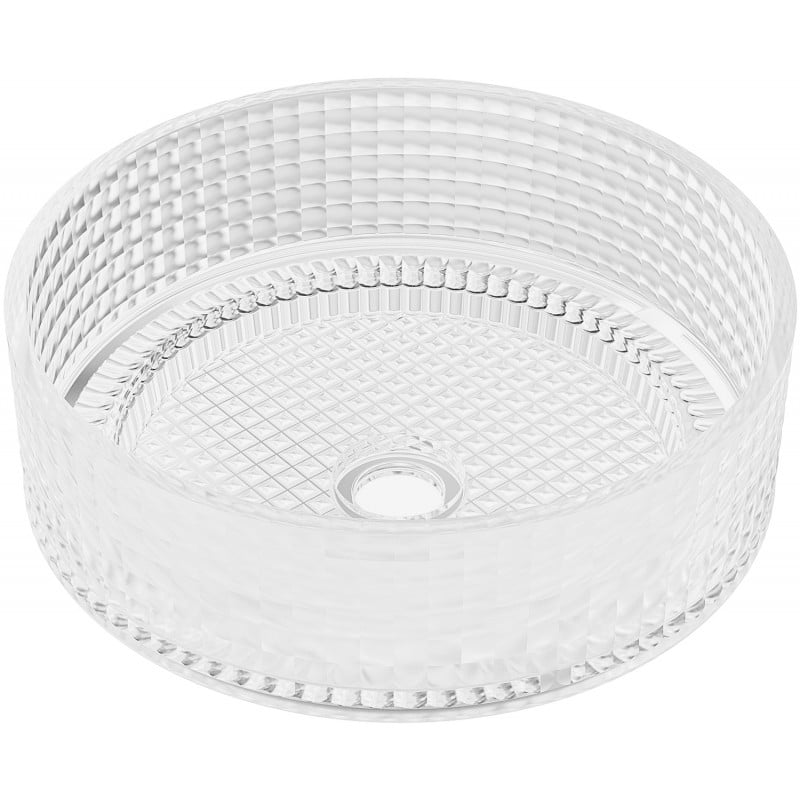 Mexen Lira chiuvetă de sticlă pentru blat 37 x 37 cm, transparentă - 24053700