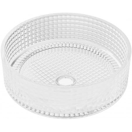 Mexen Lira chiuvetă de sticlă pentru blat 37 x 37 cm, transparentă - 24053700