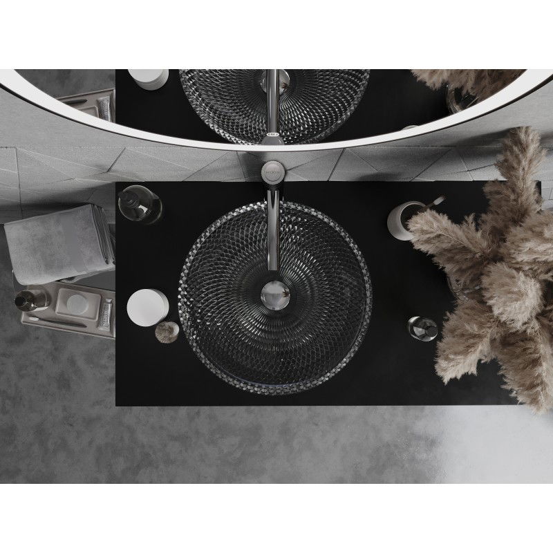 Mexen Olza lavoar de sticlă montat pe blat 42 x 42 cm, transparent - 24094200