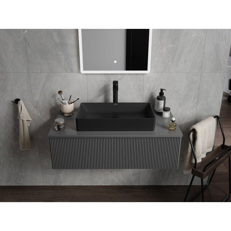 Mexen Nadia lavoar deasupra blatului 62 x 35 cm, negru mat - 21616085