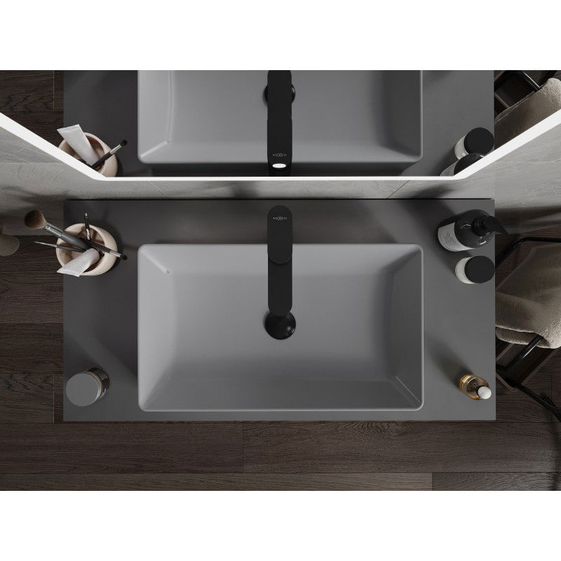 Mexen Nadia lavoar pe blat 62 x 35 cm, gri deschis mat - 21616061