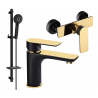 Mexen Alfa DQ40 set de duș, negru/auriu - 745704DQ40-75