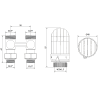Mexen G03 termosztatikus kétcsöves készlet DN50, egyenes 1/2"x3/4", nikkel - W912-012-938-01