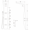 Mexen Bali zuhanypanel, fekete/fehér - 7622-03-71