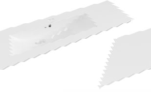 Mexen Atena részben munkalapba épített mosdó 100 x 46 cm, Fehér - 25011000