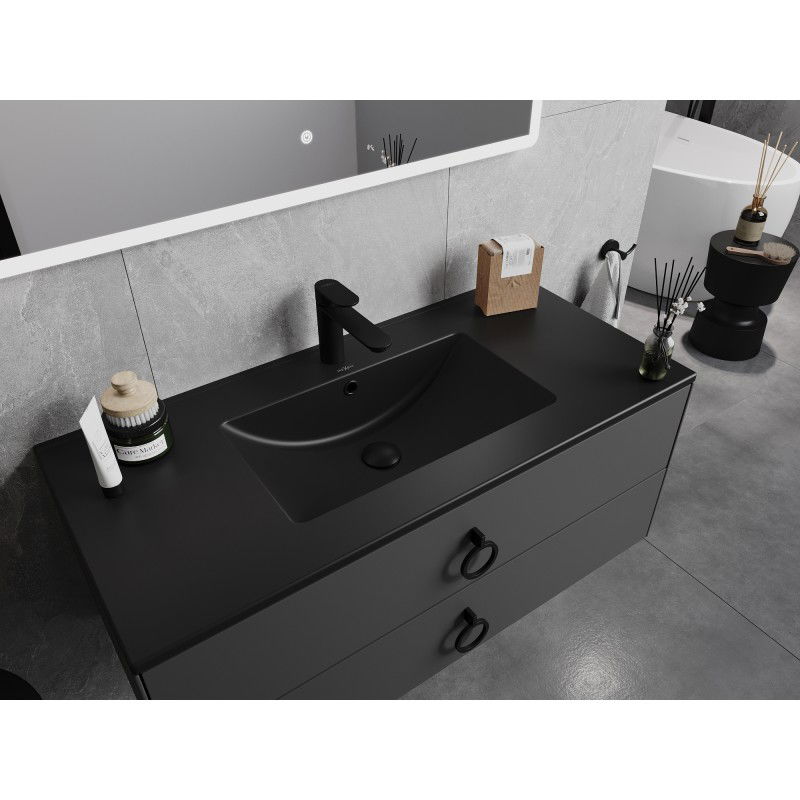 Mexen Atena chiuvetă încastrată în blat 101 x 46 cm, negru mat - 25011070