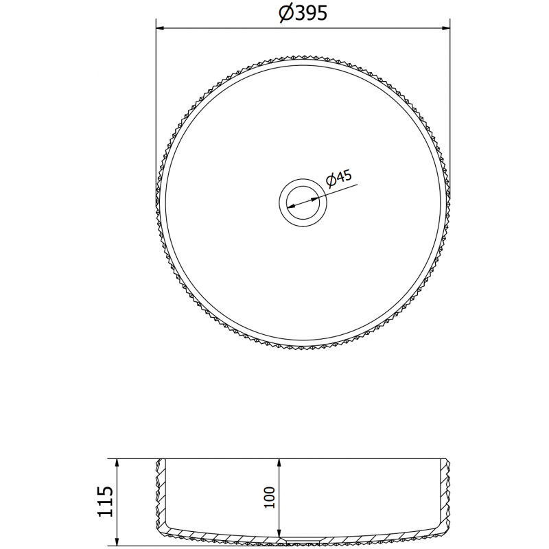Mexen Aura üvegből készült mosdókagyló 39 x 39 cm, átlátszó/arany - 24013905