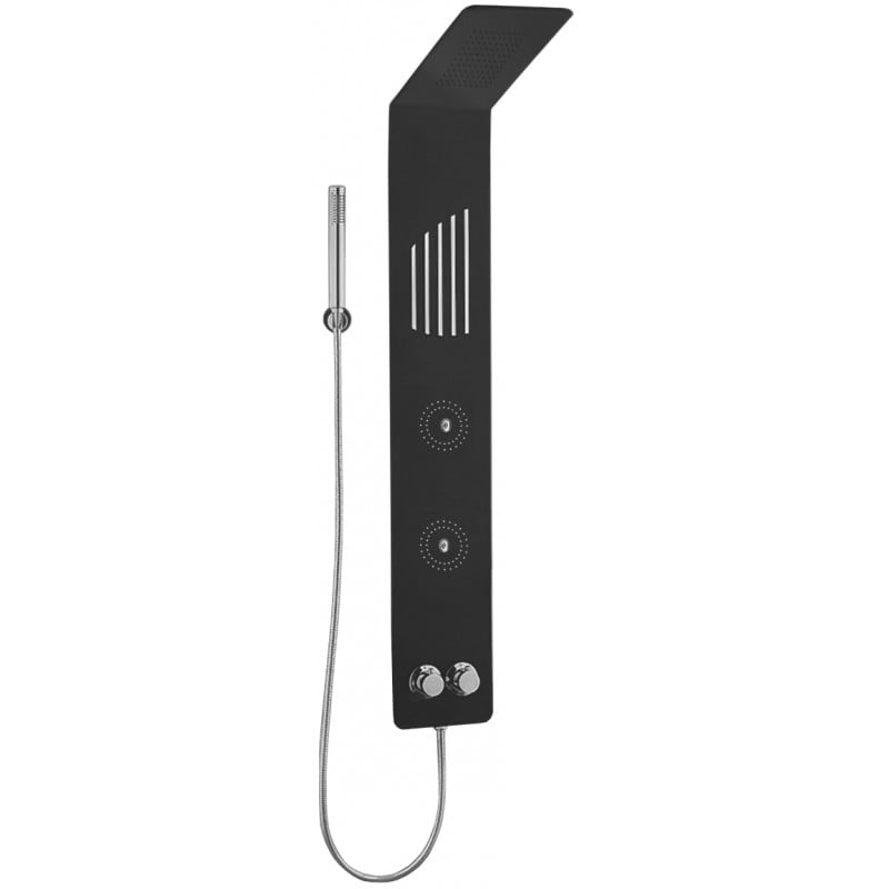 Mexen Navas zuhanypanel, fekete - 7627-02-70