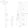 Mexen Mano zuhanypanel, fekete - 7609-02-70