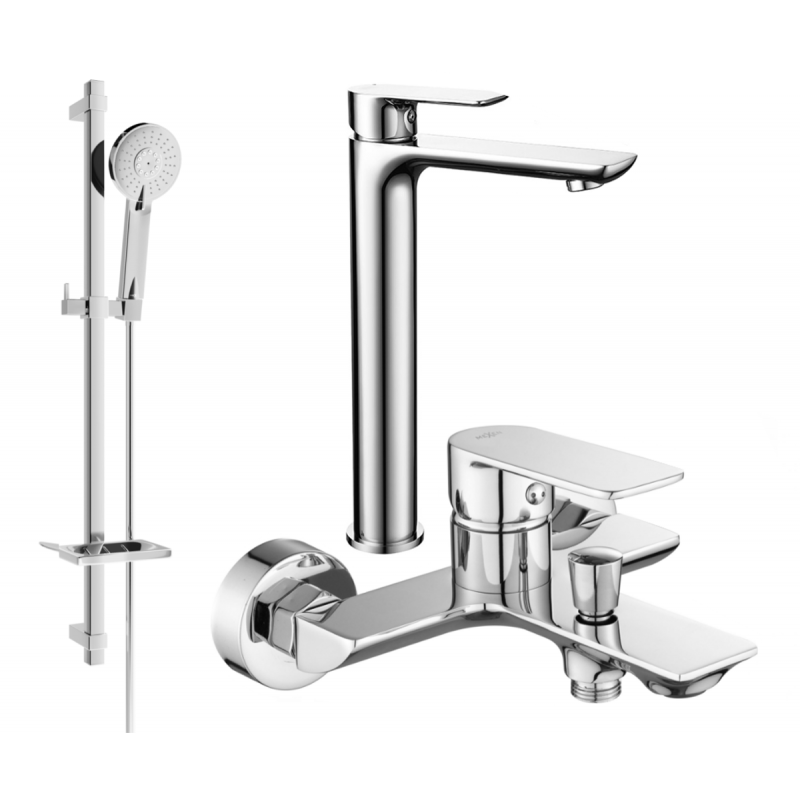 Mexen Alfa DQ40 set pentru cadă, crom - 745713DQ40-00