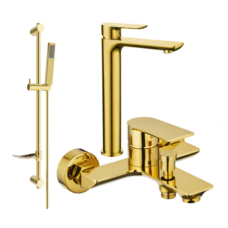 Mexen Alfa DF02 set pentru cadă, auriu - 745713DF02-50