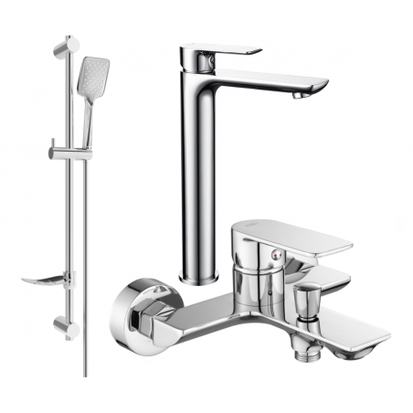 Mexen Alfa DF62 set de baie, crom - 745713DF62-00