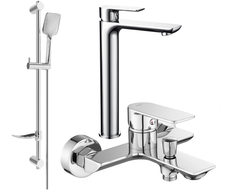 Mexen Alfa DF62 set de baie, crom - 745713DF62-00