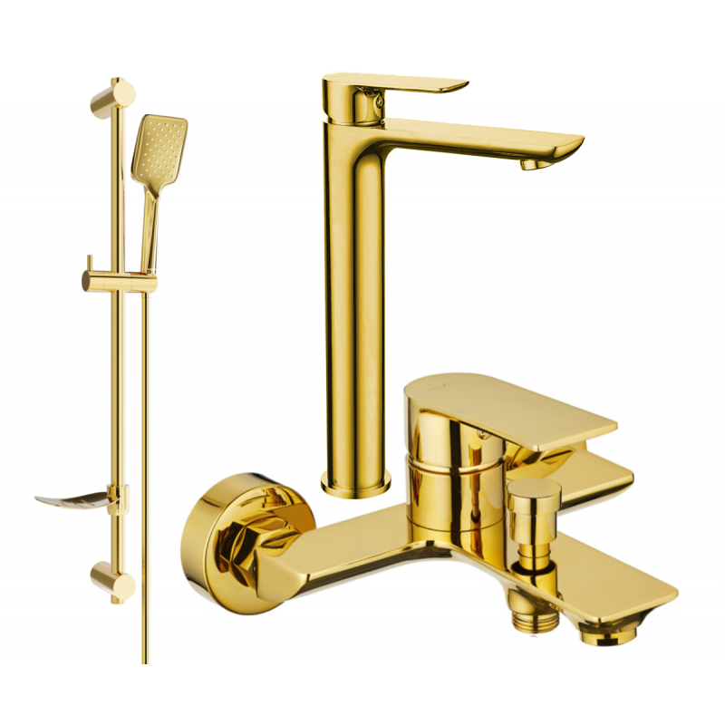 Mexen Alfa DF62 set cadă, auriu - 745713DF62-50