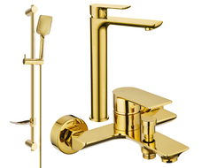 Mexen Alfa DF62 set cadă, auriu - 745713DF62-50