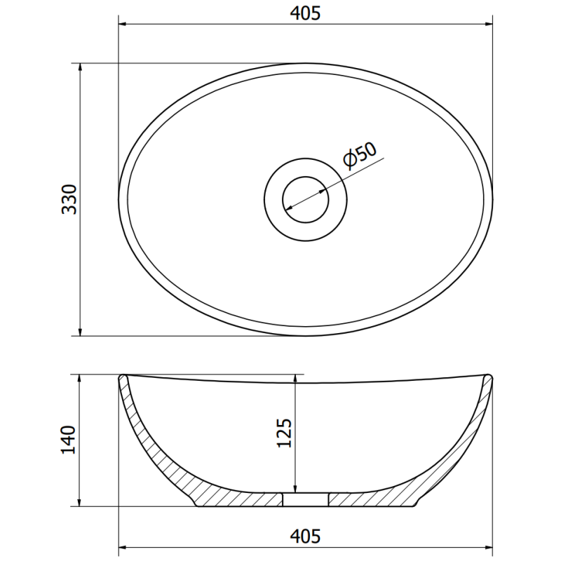 Mexen Elza 40 x 33 cm-es fiókmosdó, fehér kő - 21014082