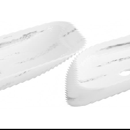 Mexen Rita mosdókagyló pulton 45 x 32 cm, fehér kő - 21084582