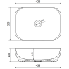 Mexen Rita countertop mosdó 45 x 32 cm, fekete kő - 21084588