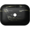 Mexen Rita chiuvetă deasupra blatului 45 x 32 cm, piatră neagră - 21084588