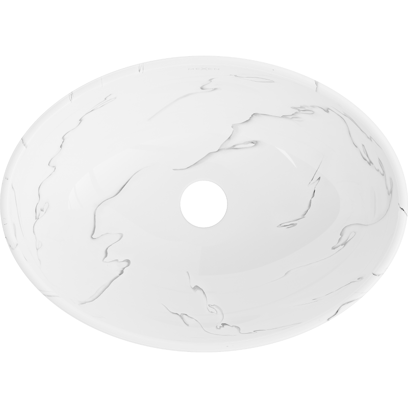 Mexen Elza chiuvetă de blat 40 x 33 cm, piatră albă - 21014081