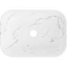 Mexen Rita 45 x 32 cm-es pult tetejére helyezhető mosdókagyló, fehér kő - 21084583