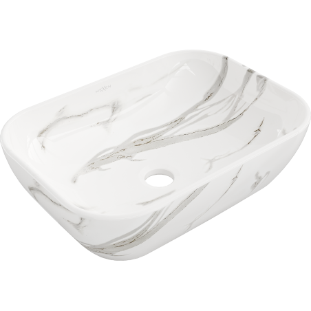 Mexen Rita 45 x 32 cm-es, fehér kő felültethető mosdókagyló - 21084584