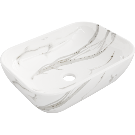 Mexen Rita lavoar pe blat 45 x 32 cm, piatră albă - 21084584