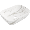 Mexen Rita chiuvetă de blat 45 x 32 cm, piatră albă - 21084584