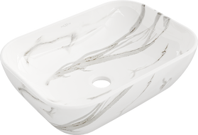 Mexen Rita 45 x 32 cm-es, fehér kő felültethető mosdókagyló - 21084584