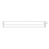 Mexen CVH30 Higiéniai fűtőtest 300 x 1500 mm, alsó csatlakozás, 1308 W, fehér - W630H-030-150-00