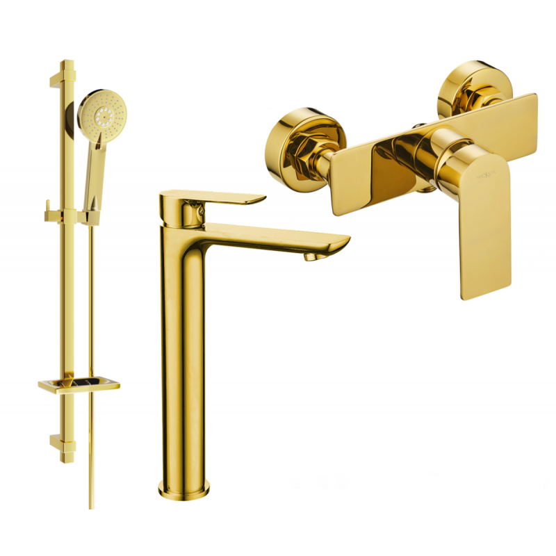 Mexen Alfa Set de duș DQ40, auriu - 745714DQ40-50