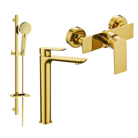 Mexen Alfa Set de duș DQ40, auriu - 745714DQ40-50