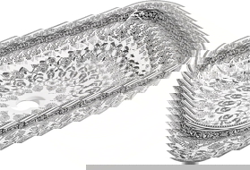 Mexen Rita munkalapra helyezett mosdó 45 x 32 cm, fehér/fekete minta - 21084586