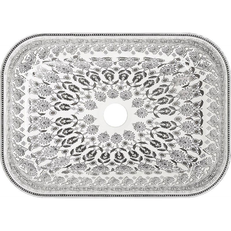 Mexen Rita Umyvoar Pe Blat 45 x 32 cm, Alb/Negru Model - 21084586