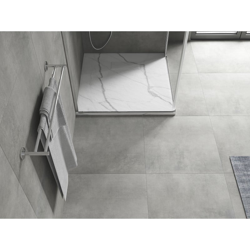 Mexen Hugo cadă de duș pătrată SMC 80 x 80 cm, piatră albă - 42158080