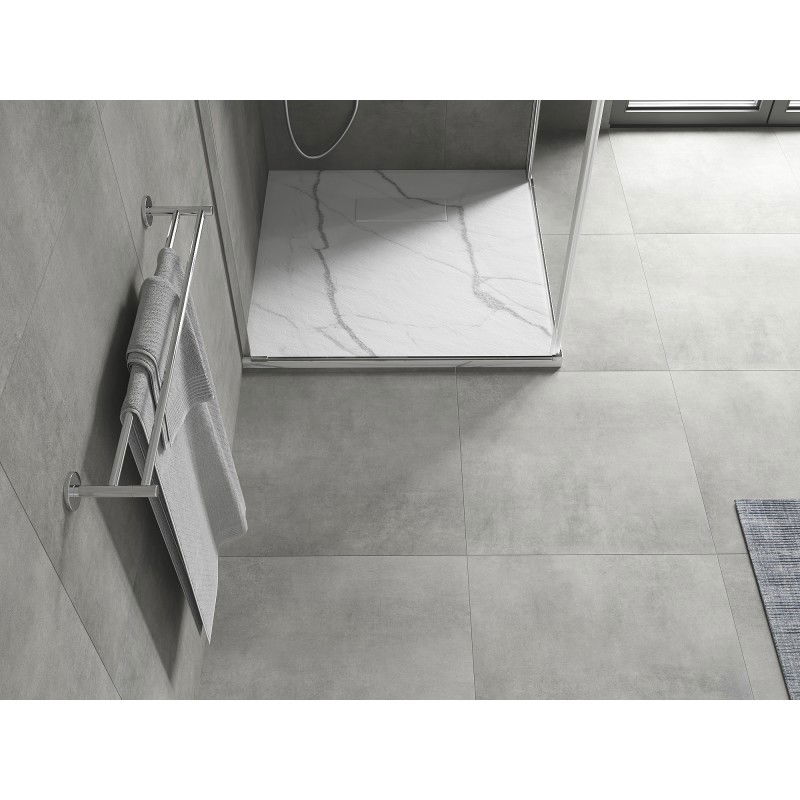 Mexen Hugo SMC 80 x 80 cm-es négyzet alakú zuhanytálca, fehér kő - 42158080