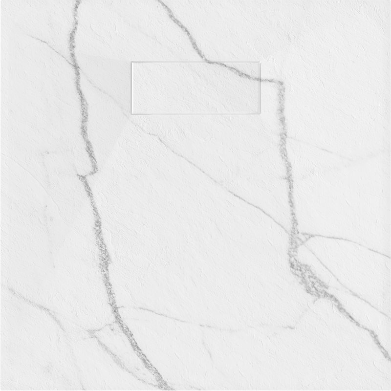 Mexen Hugo cadă de duș pătrată SMC 80 x 80 cm, piatră albă - 42158080
