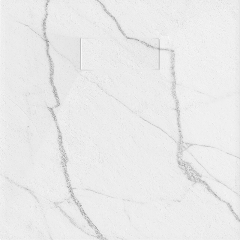 Mexen Hugo SMC 80 x 80 cm-es négyzet alakú zuhanytálca, fehér kő - 42158080
