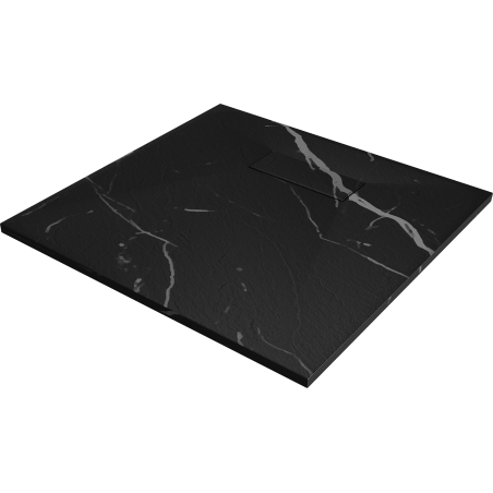 Mexen Hugo SMC négyszögletes zuhanytálca 80 x 80 cm, fekete kő - 42758080