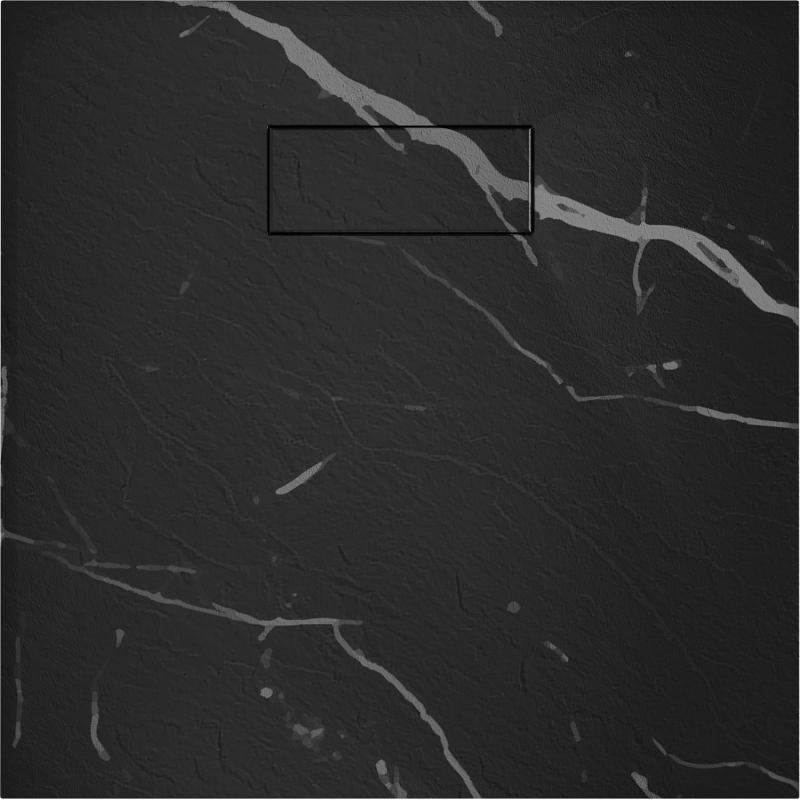 Mexen Hugo SMC négyszögletes zuhanytálca 80 x 80 cm, fekete kő - 42758080