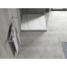 Mexen Hugo cabina de ducha cuadrada SMC 90 x 90 cm, piedra blanca - 42159090