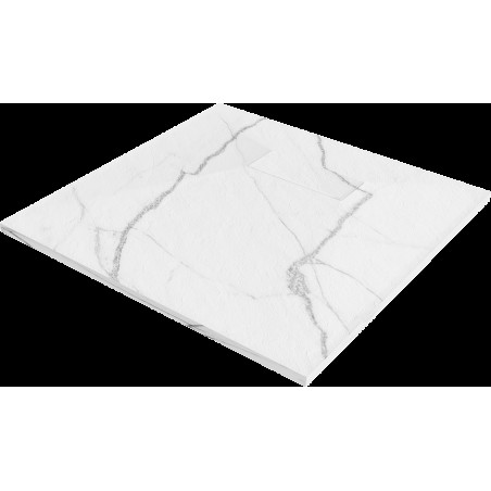 Mexen Hugo cabina de ducha cuadrada SMC 90 x 90 cm, piedra blanca - 42159090