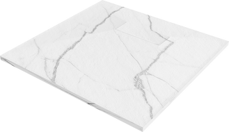 Mexen Hugo cabina de ducha cuadrada SMC 90 x 90 cm, piedra blanca - 42159090
