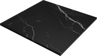 Mexen Hugo cabina de ducha cuadrada SMC 90 x 90 cm, piedra negra - 42759090