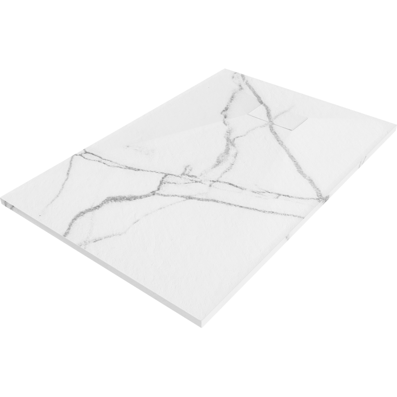 Mexen Hugo téglalap alakú zuhanytálca SMC 100 x 80 cm, fehér kő - 42158010